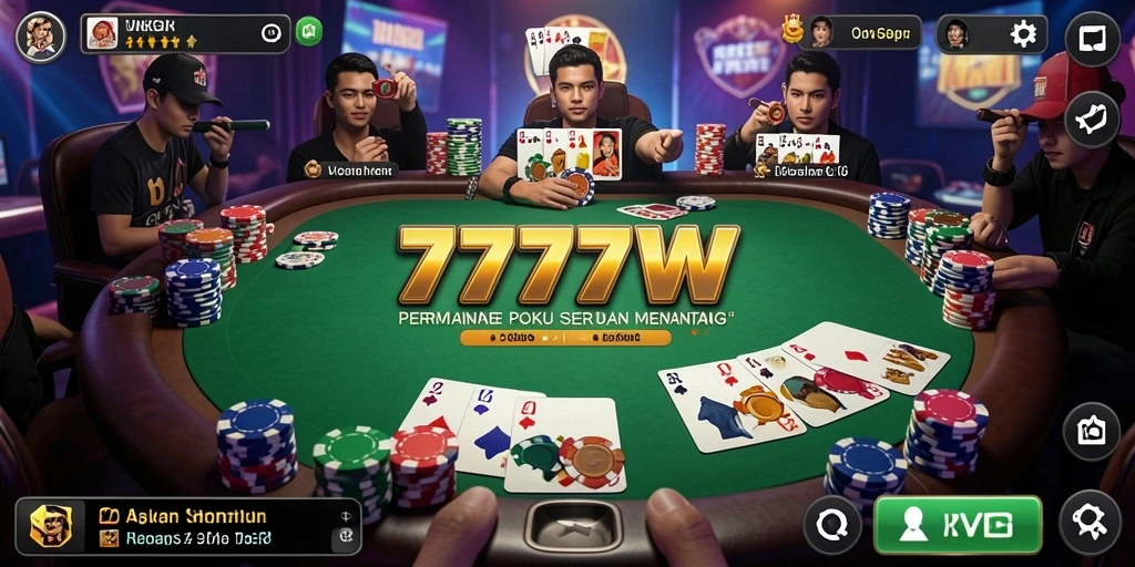 Tampilan gameplay seru dan mendebarkan di 7777W.