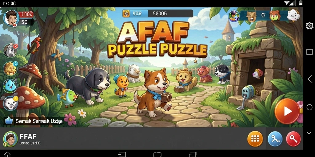 Tampilan gameplay AFAF yang seru dan penuh warna.