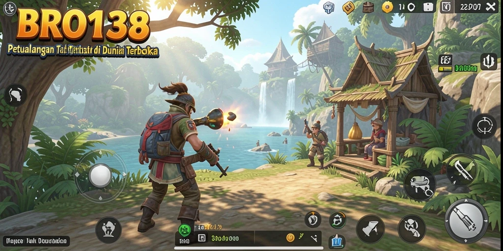 Tampilan gameplay <strong>BRO138</strong> yang menakjubkan di dunia terbuka.