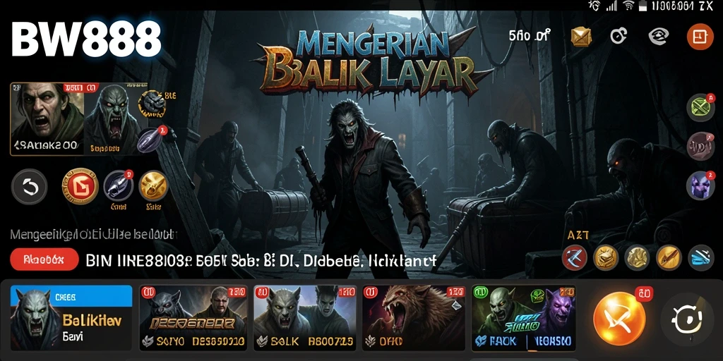 Screenshot utama BW888 menampilkan gameplay menyeramkan dengan suasana mencekam.