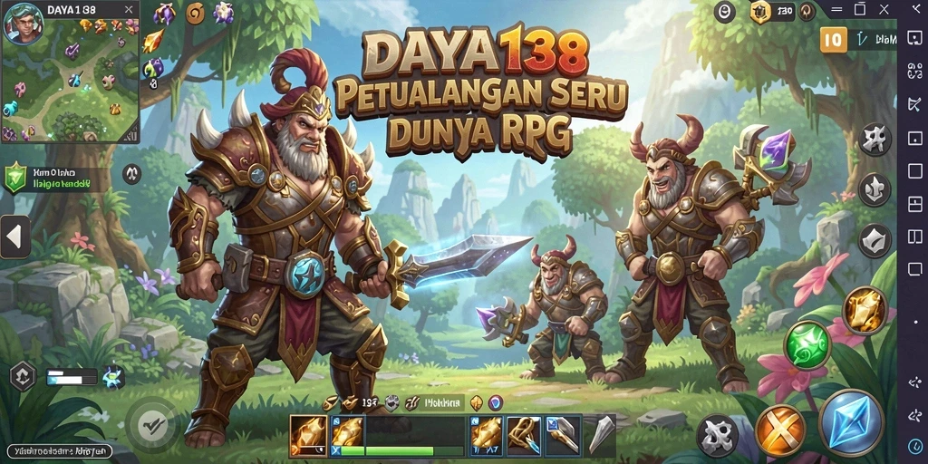 Screenshot menunjukkan pertempuran epik dalam dunia RPG DAYA138.