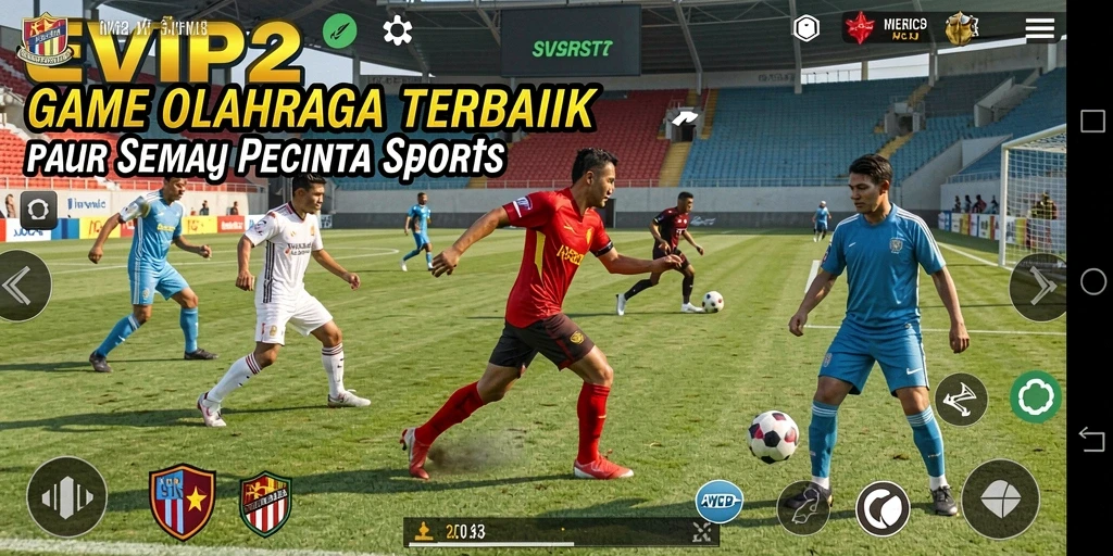 Tampilan utama EVIP2 yang menampilkan gameplay olahraga yang mengasyikkan.