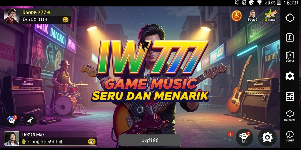 Tampilan gameplay IW777 dengan lagu-lagu yang menarik dan seru.