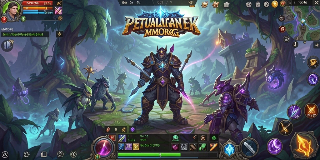 Screenshot gameplay MPO76 menampilkan aksi seru dalam pertempuran MMORPG.