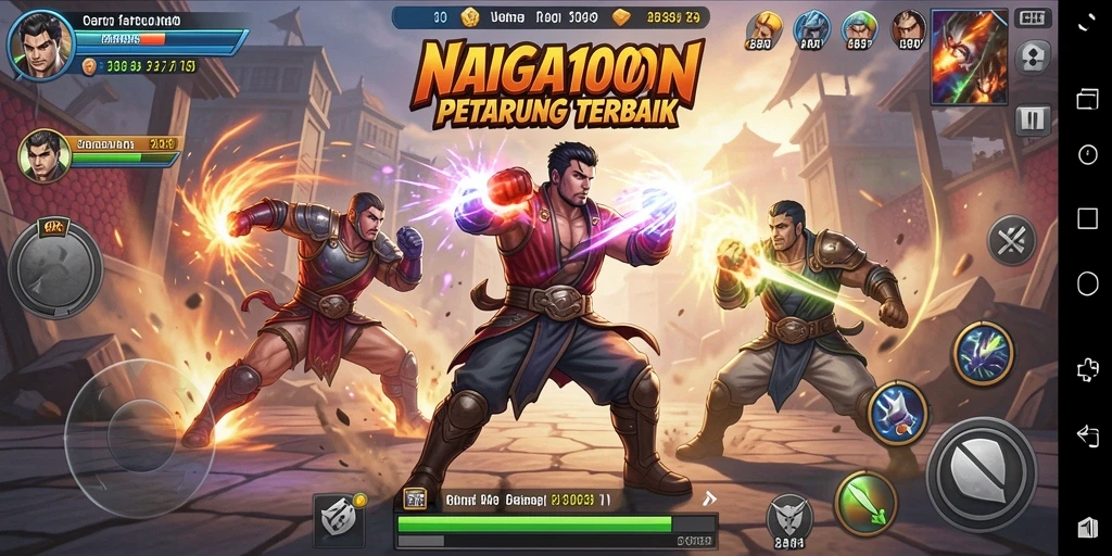 Gameplay Fighting NAGA1001 dengan pertarungan yang intens dan karakter yang beragam.
