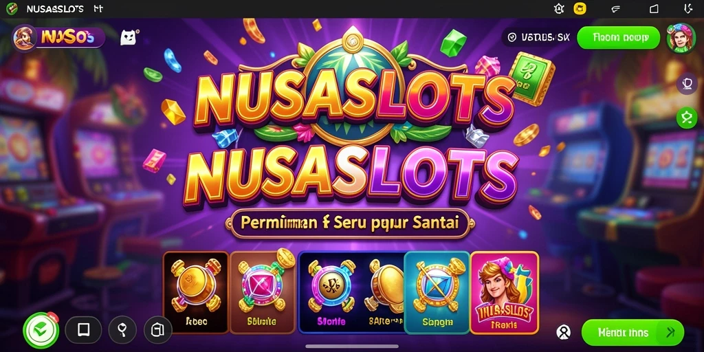 Tampilan gameplay NUSASLOTS yang cerah dan menghibur.