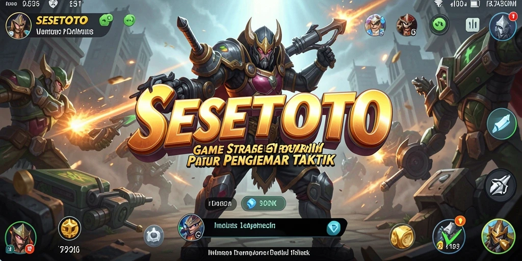Tangkapan layar gameplay SESETOTO yang menunjukkan strategi mendalam di medan pertempuran.