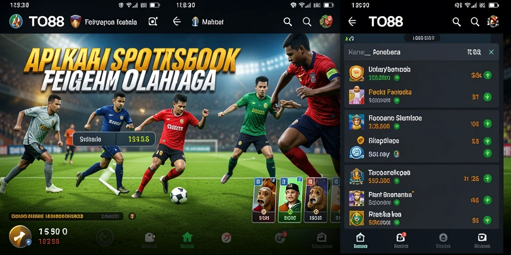 Screenshot gameplay TO88 menampilkan taruhan langsung dalam olahraga.