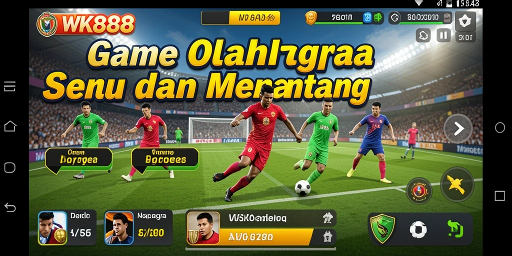 Tangkapan layar gameplay <strong>WK888</strong> yang memukau menunjukkan aksi olahraga yang intens.